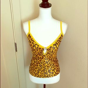 Dolce and Gabbana Beachwear Leopard Tankini Top
